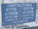 James NUTLEY b: 3 Aug 1832, d: 14 Nov 1909 Rachel NUTLEY b: 15 Oct 1838, d 16 May 1878 Harrisville Cemetery - Scenic Rim Regional Council 