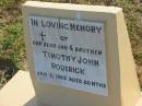 Timothy John RODERICK d: 5 Jan 1965, aged 20 months  Harrisville Cemetery - Scenic Rim Regional Council 