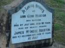 Ann Gunn HOUSTON b: Scotland d: 8 Jul 1940, aged 80 (husband) James McIndoe HOUSTON d: 4 Dec 1941, aged 77  Harrisville Cemetery - Scenic Rim Regional Council 