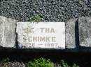 Bertha SCHIMKE, 1888-1897; St Paul's Lutheran Cemetery, Hatton Vale, Laidley Shire 