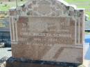 Emma Augusta SCHIMKE; b: 1891; d: 1937 St Paul's Lutheran Cemetery, Hatton Vale, Laidley Shire 