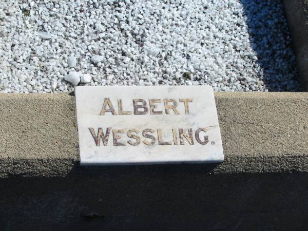 Albert WESSLING;  | St Paul's Lutheran Cemetery, Hatton Vale, Laidley Shire  | 