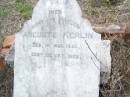 
Auguste KERLIN
b: 16 Aug 1850
d: 20 Oct 1903
Old Hatton Vale (Apostolic) Cemetery

