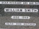 William SMITH, husband father, 1862 - 1944; Elizabeth Ann SMITH, mother, 1869 - 1957; Helidon General cemetery, Gatton Shire 