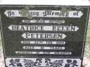 Beatrice Ellen PETERSEN, mother, died 22 Feb 1990 aged 81 years; Helidon General cemetery, Gatton Shire 