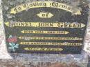 
Lionel John GREER,
born 1904 died 1982,
children Sam, Margaret, Lindsay & Carmal;
Helidon General cemetery, Gatton Shire
