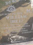 William (Bill) MASON, 4-8-1915 - 4-1-2003, husband father grandfather great-grandfather; married 23-5-1942; Moffatdale Murgon & Woody Point Redcliffe; Helidon General cemetery, Gatton Shire 