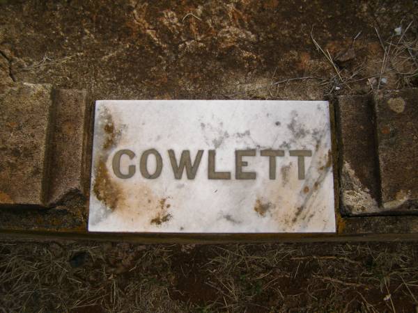 Cyril GOWLETT;  | Highfields Baptist cemetery, Crows Nest Shire  |   | From QLD Births, Deaths, Marriages  | Death 1929  C4840         Cyril Douglas        Gowlett;      William Alfred Gowlett;           Davidina Ward  | The Gowlett name is common in the Crow222s Nest area.  |   | 