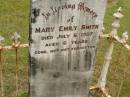 Mary Emily SMITH, died 6 July 1907 aged 6 years; Howard cemetery, City of Hervey Bay 