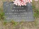 William WILSON, 3 Mar 1912 - 7 SEpt 1957 aged 45 years, father of Alison, Stan & Neil; Howard cemetery, City of Hervey Bay 