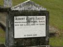 
Albert Henry BAILEY,
husband of Muriel BAILEY,
died 5 Sept 1955 aged 76 years;
Eva Muriel BAILEY,
died 30 Sept 1968;
Howard cemetery, City of Hervey Bay
