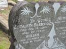 Elizabeth BILSBOROUGH, died 19 Dec 1943 aged 67 years; William, died 3 March 1970 aged 96 years; Ada, daughter, accidentally drowned 5 Nov 1916 aged 9 years; Howard cemetery, City of Hervey Bay 