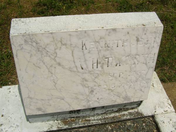 Kennith John WHITWORTH,  | died 9 Sept 1957 aged 6 months;  | Howard cemetery, City of Hervey Bay  | 