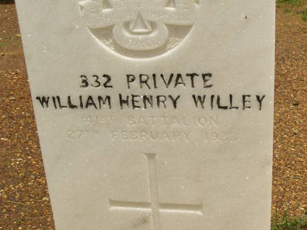 William Henry WILLEY,  | died 27 Feb 1933;  | Howard cemetery, City of Hervey Bay  | 