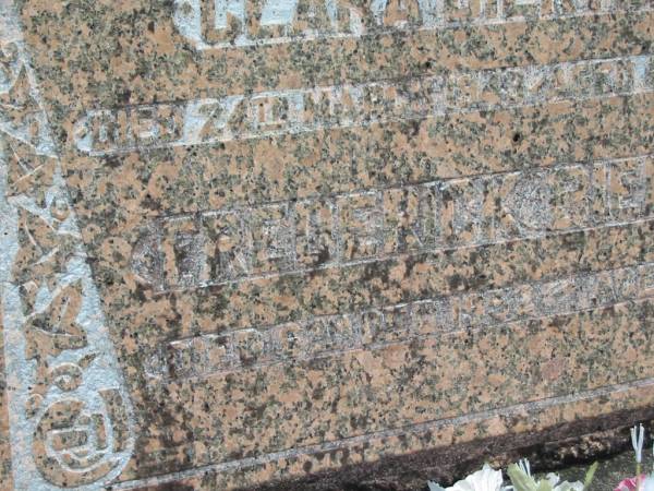 Clara BIERTON,  | died 24 March 1949? aged 64 years;  | Frederick BIERTON,  | died 6 Dec? 1952 aged 87 years;  | Howard cemetery, City of Hervey Bay  | 