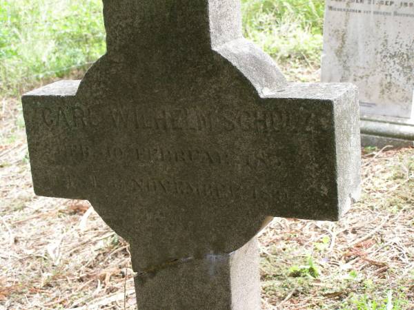 Carl Wilhelm SCHULZ  | geb:  10 Feb 1852?  | gest: 10 Nov 1891?  | Hoya Lutheran Cemetery, Boonah Shire  |   | 