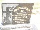 
Elizabeth Anne WHARRAM,
died 27 March 1983 aged 86 years;
Jandowae Cemetery, Wambo Shire
