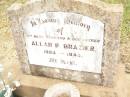 Allan R. BRAZIER, husband father, 1903 - 1945; Jandowae Cemetery, Wambo Shire 