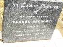 George Reginald RODD, father, died 12 June 1959 aged 84 years; Jandowae Cemetery, Wambo Shire 
