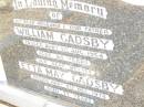 
William GADSBY,
husband father,
died 1 Aug 1964 aged 80 years;
Etta May GADSBY,
mother,
died 8 Dec 1974 aged 77 years;
Jandowae Cemetery, Wambo Shire
