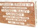 Isobel Mary GRUNDY, daughter, died 21 April 1948 aged 48 years; Jandowae Cemetery, Wambo Shire 