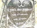 Ethel May STEWART, died 8 Aug 1936 aged 30 years; Jandowae Cemetery, Wambo Shire 