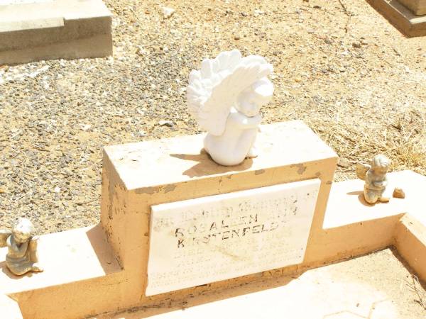 Rosaleen Ann KIRSTENFELDT,  | died 9 Sept 1963 aged 12 years;  | Jandowae Cemetery, Wambo Shire  | 