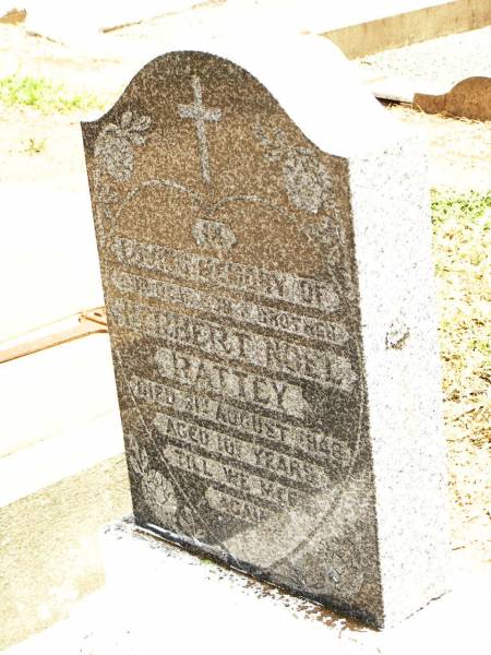 Herbert Noel RATTEY,  | son brother,  | died 31 Aug 1946? aged 10 1/2 years;  | Jandowae Cemetery, Wambo Shire  | 