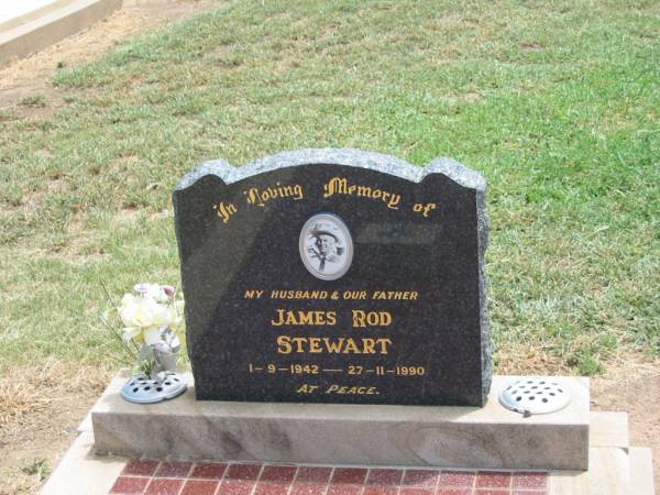 James Rod STEWART,  | husband father,  | 1-9-1942 - 27-11-1990;  | Jandowae Cemetery, Wambo Shire  | 