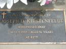 Joseph D. KIRSTENFELDT, died 01 Oct 1997 aged 61 years; Jandowae Cemetery, Wambo Shire 