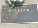 Albert Ronald BALDOCK, died 20 Sept 2000 aged 74 years; Jandowae Cemetery, Wambo Shire 