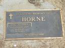 
Rae Jeffrey HORNE,
died 14-05-00 aged 77 years;
Jandowae Cemetery, Wambo Shire
