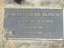 
Colin Claude BLINCO,
7-6-1922 - 12-11-1995;
Jandowae Cemetery, Wambo Shire

