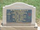 
parents;
Carl Fredrich PLATZKE,
20-10-1898 - 26-8-1990;
Helen (Nell) PLATZKE,
25-5-1901 - 28-8-1984;
Jandowae Cemetery, Wambo Shire
