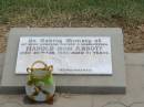 
Harold (Bob) ABBOTT,
husband father grandfather,
died 28 Feb 1983 aged 61 years;
Jandowae Cemetery, Wambo Shire
