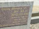 Joy Ailsa MCCLELLAND, died 22 Jan 1982 aged 54 years; Jandowae Cemetery, Wambo Shire 