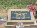John Frederick KENNEDY, born 31-10-1910, died 8-3-1990, missed by wife & family; Jandowae Cemetery, Wambo Shire 