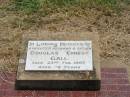 Douglas Ernest GALL, husband father, died 23 Feb 1967 aged 56 years; Jandowae Cemetery, Wambo Shire 