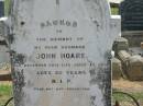 John HOARE, husband, died 17 July 1916 aged 80 years; Jandowae Cemetery, Wambo Shire 