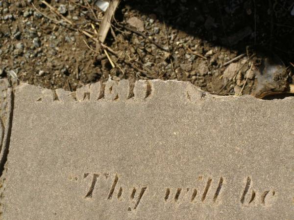 John MCNICOL,  | died Lagoon Creek 24 Dec 1886 aged 82? years;  | Jondaryan cemetery, Jondaryan Shire  | 