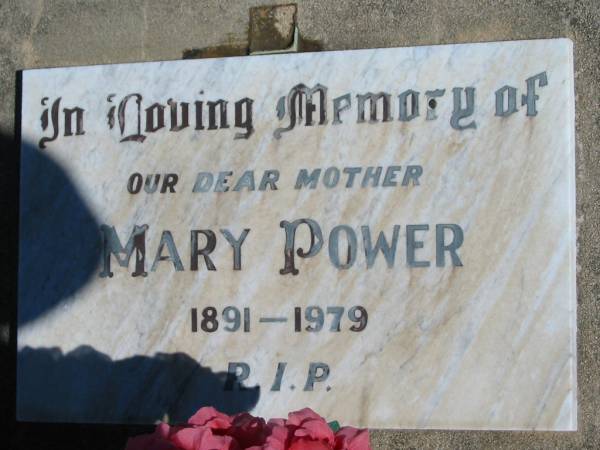 Mary POWER,  | mother,  | 1891 - 1979;  | Jondaryan cemetery, Jondaryan Shire  | 