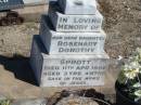 
Rosemary Dorothy SPROTT,
daughter,
died 11 Apr 1956 aged 3 years 4 months;
Jondaryan cemetery, Jondaryan Shire

