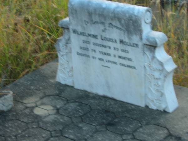 Wilhelmine Louisa MOLLER  | 5 Dec 1923, aged 75 years 11 months  | Engelsburg Baptist Cemetery, Kalbar, Boonah Shire  | 