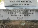 
Julia SMITH
16 Nov 1930, aged 61
Alfred Glencoe SMITH
7 Sep 1943, aged 73

Kalbar Catholic Cemetery, Boonah Shire 
