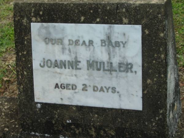 Joanne MULLER  | aged 2 days  | Kalbar Catholic Cemetery, Boonah Shire  | 