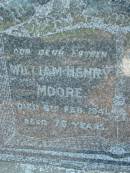 
William Henry MOORE, father,
died 6 Feb 1941 aged 76 years;
Lucy Ann MOORE, mother,
died 8 May 1943 aged 78 years;
Kalbar General Cemetery, Boonah Shire
