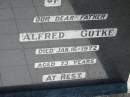 
Alfred GUTKE, father,
died 16 Jan 1972 aged 73 years;
Kalbar General Cemetery, Boonah Shire
