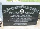 
Edna Alma COWELL,
born 15-10-1913 died 16-10-1987 aged 74 years;
Kalbar General Cemetery, Boonah Shire
