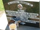 
(Red) Lindsay Alfred BYRON,
son brother brother-in-law
uncle great-uncle great-great-uncle,
1960 - 1997;
Kalbar General Cemetery, Boonah Shire
