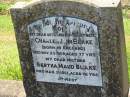 
Charles John BLAKE,
husband father,
born England,
died 23 Nov 1959 aged 77 years;
Bertha Maud BLAKE, mother,
died 9 Mar 1961 aged 76 years;
Kalbar General Cemetery, Boonah Shire
